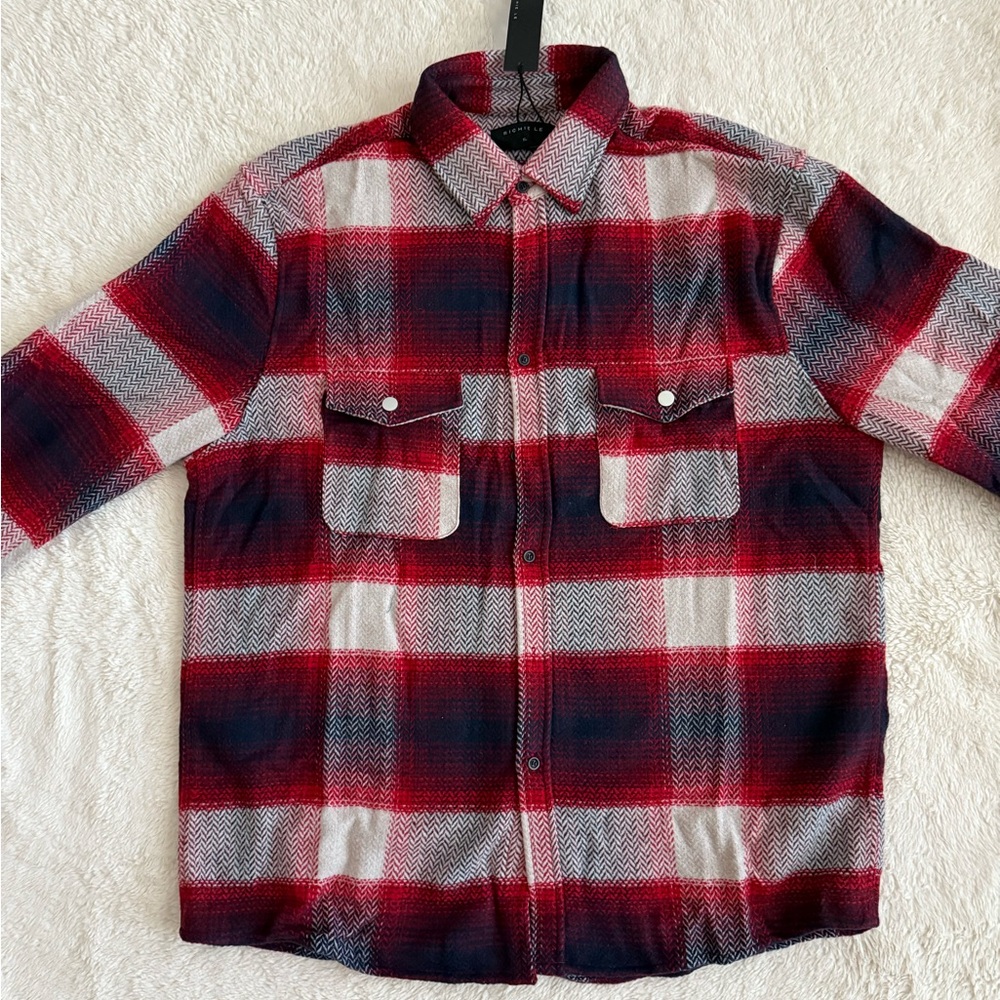 Men’s Richie Le Flannel Jacket, Size XL, NWT